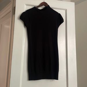 Bodycon mini sweater dress short sleeves